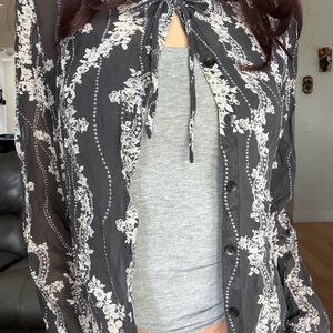Boutique style sheer blouse